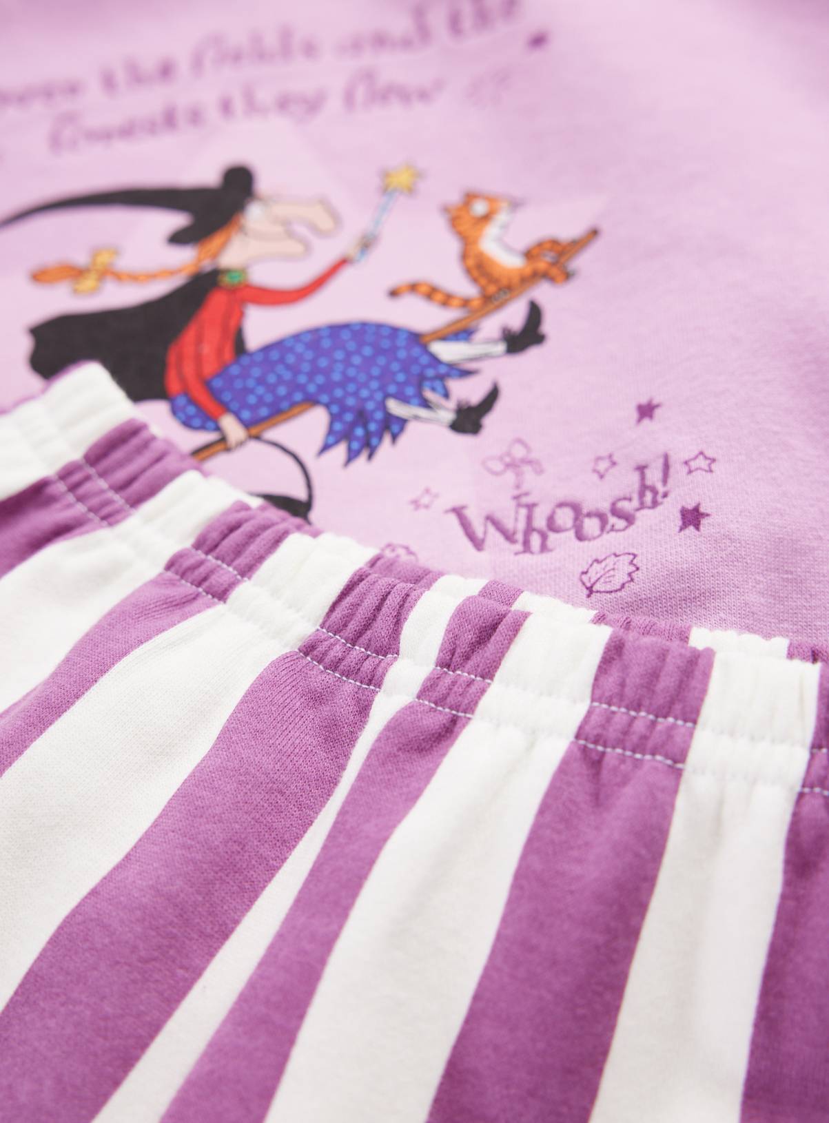Halloween Dark Pink Room On The Broom Sweat Set 9-12 months - Image 2